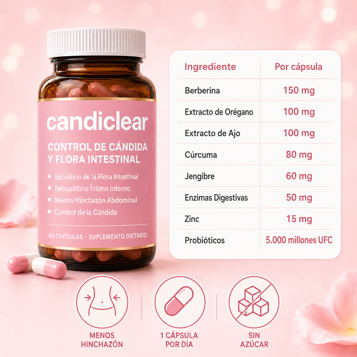 CandiClear — Cortá la cándida y desinflamate desde adentro